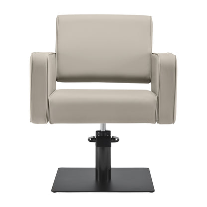 Fauteuil coiffeur Studio Gris Beige Base Noire