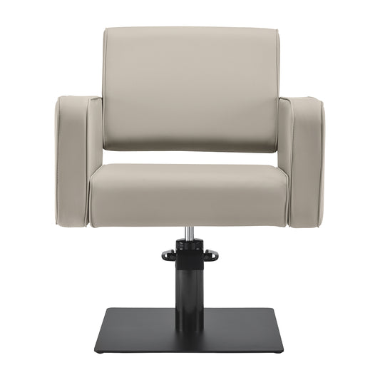 Fauteuil coiffeur Studio Gris Beige Base Noire