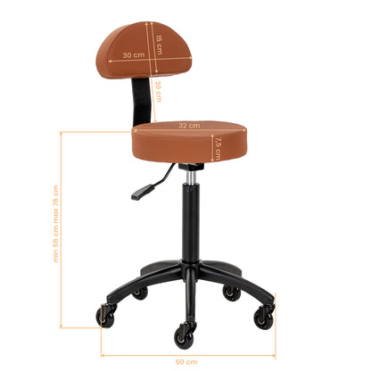 Tabouret coiffure Gabbiano D026 marron