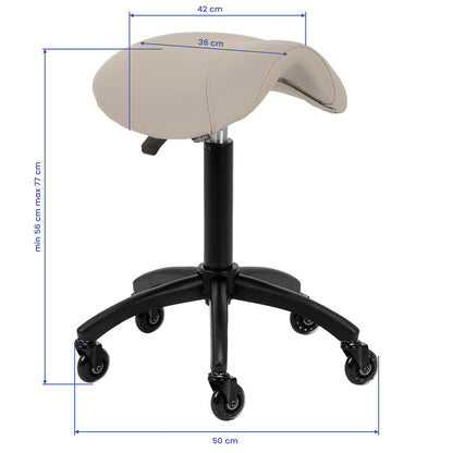 Tabouret coiffure Gabbiano D032 gris-beige