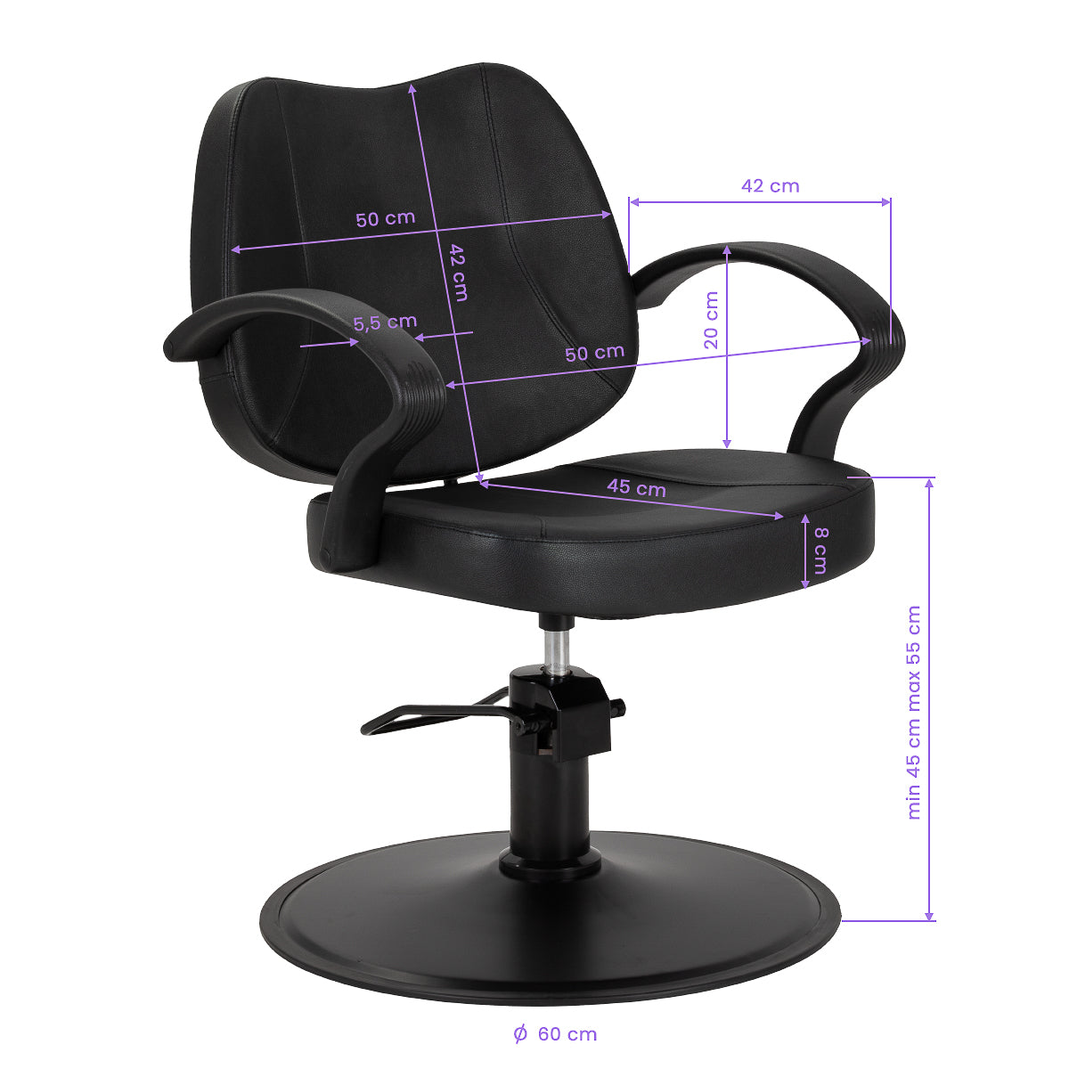 Siège coiffeur Pro Seat S20 Noir