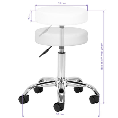 Tabouret cosmétique AM-310v blanc