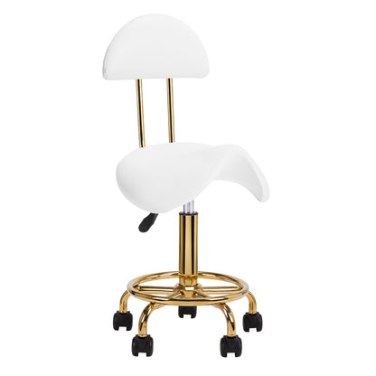 Tabouret cosmétique Essential Gold Blanc – Série Sélection