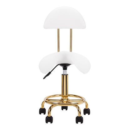 Tabouret cosmétique Essential Gold Blanc – Série Sélection