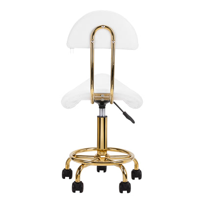 Tabouret cosmétique Essential Gold Blanc – Série Sélection
