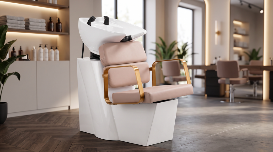 Bac à shampoing dans un salon